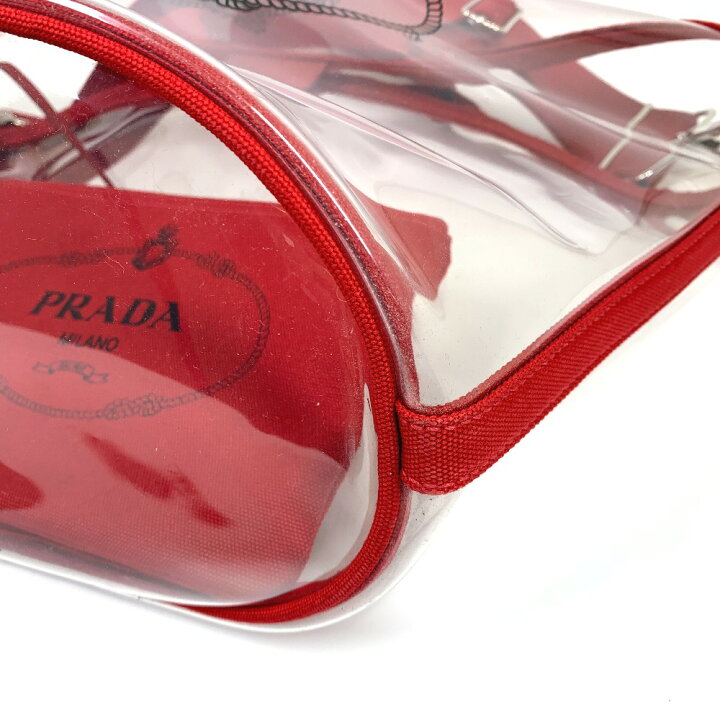 楽天市場】PRADA プラダ 1BG166 クリアバッグ プレックス カナパ  