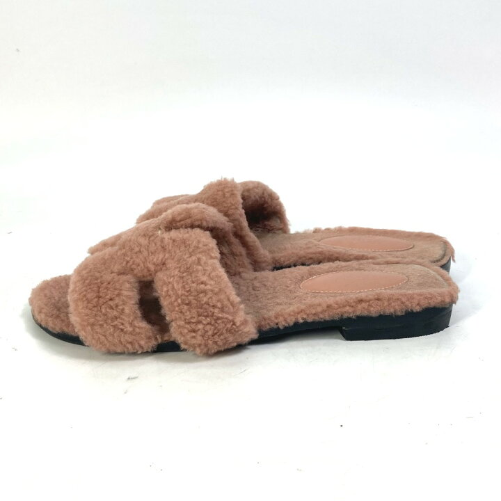 楽天市場】HERMES エルメス 靴 フラット ペタンコ オラン モコモコ  