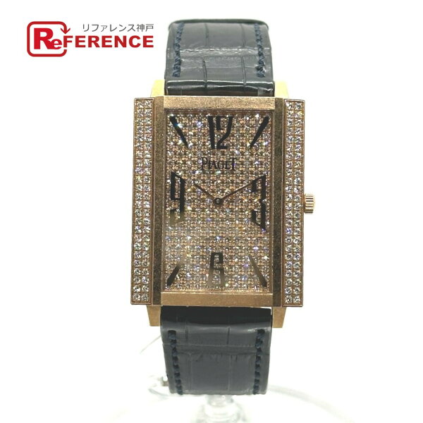 PIAGET ピアジェ  ライムライト ダイヤベゼル 裏スケ 1967 エクストラフラット LM 手巻き 腕時計 K18PG /クロコ革ベルト メンズ ゴールド 【中古】