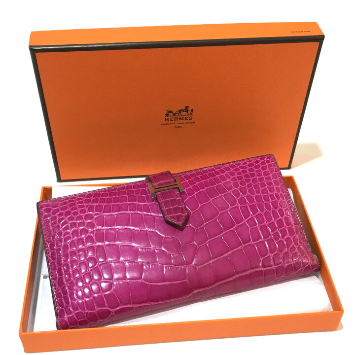 楽天市場】HERMES エルメス ベアンスフレ アリゲーター クロコ 二  