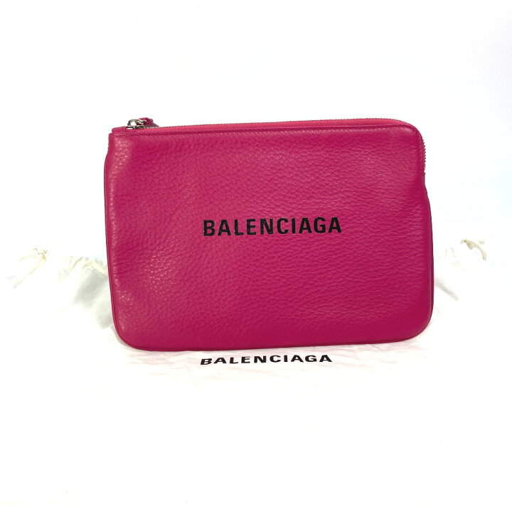 楽天市場】BALENCIAGA バレンシアガ 492465 ロゴ エブリデイ ポーチM 