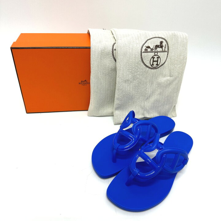 楽天市場】HERMES エルメス フラット トング 靴 シェーヌダンクル  
