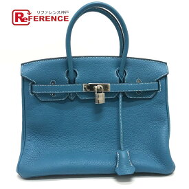 HERMES エルメス バーキン30 ハンドバッグ トリヨンクレマンス レディース ブルージーン ブルー 新品同様 【中古】