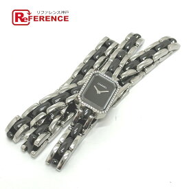 CHANEL シャネル H3058 ウォッチ プルミエール トリプルブレスレット ベゼルダイヤ 腕時計 SS /セラミック レディース ブラック 【中古】