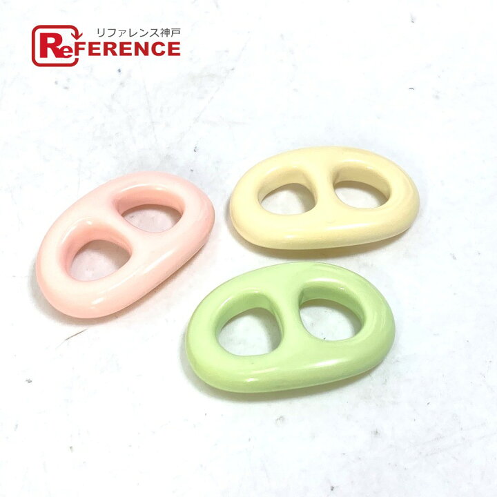 返品OK】【美品】エルメス シェーヌダンクル トリボー ピンク×グリーン  