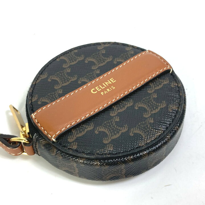 楽天市場】CELINE セリーヌ ストラップ付 トリオンフ 丸型 ラウンド  