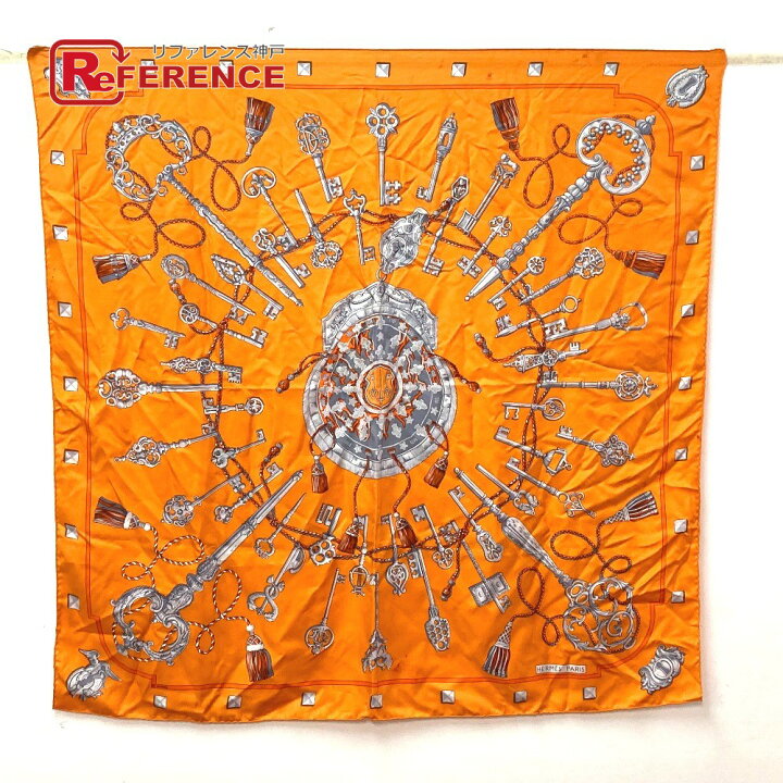 楽天市場】HERMES エルメス カレ90 鍵モチーフ スカーフ シルク 