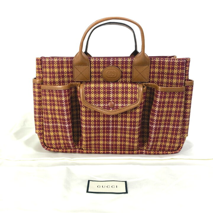 楽天市場】GUCCI グッチ 628159 チェック チルドレンズ トートバッグ 