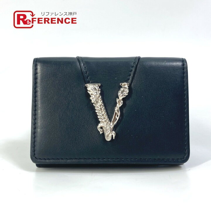 楽天市場】VERSACE ヴェルサーチ グレカ Vロゴ コンパクトウォレット 3 