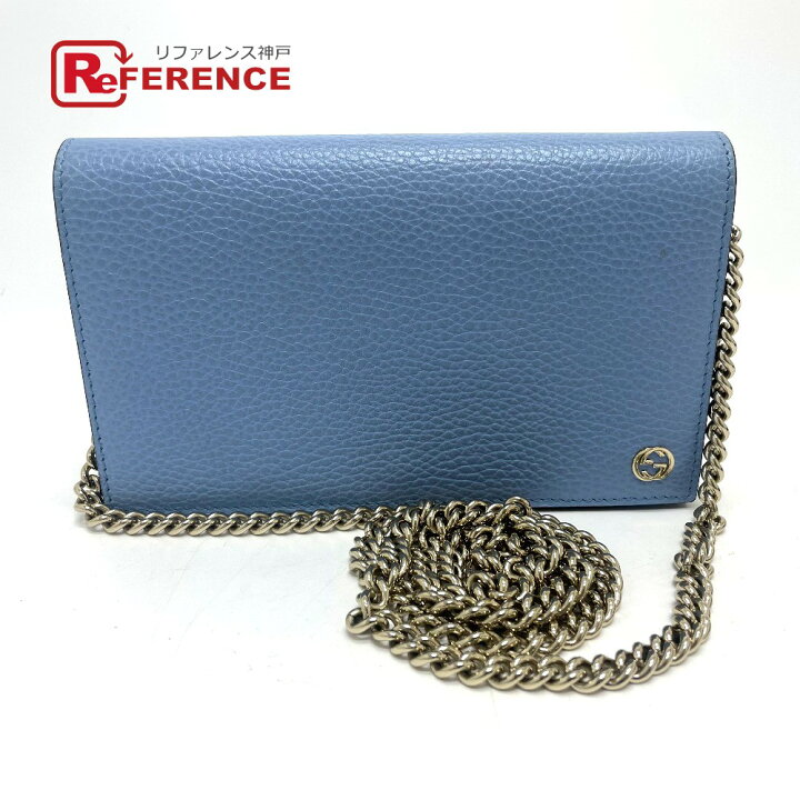楽天市場】GUCCI グッチ 466506 ロゴ チェーン ウォレット ショルダー 