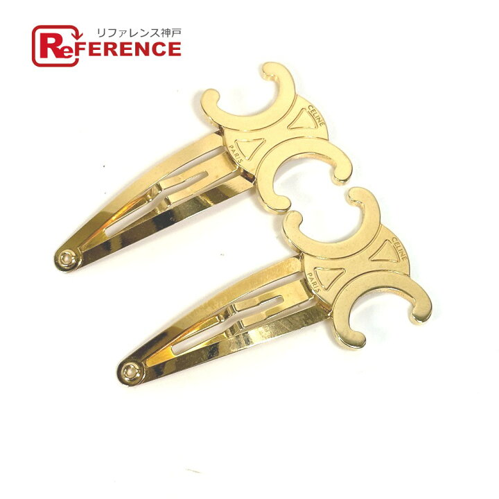 楽天市場】CELINE セリーヌ トリオンフ スナップ ヘアクリップ ヘア  