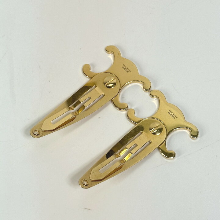 楽天市場】CELINE セリーヌ トリオンフ スナップ ヘアクリップ ヘア  