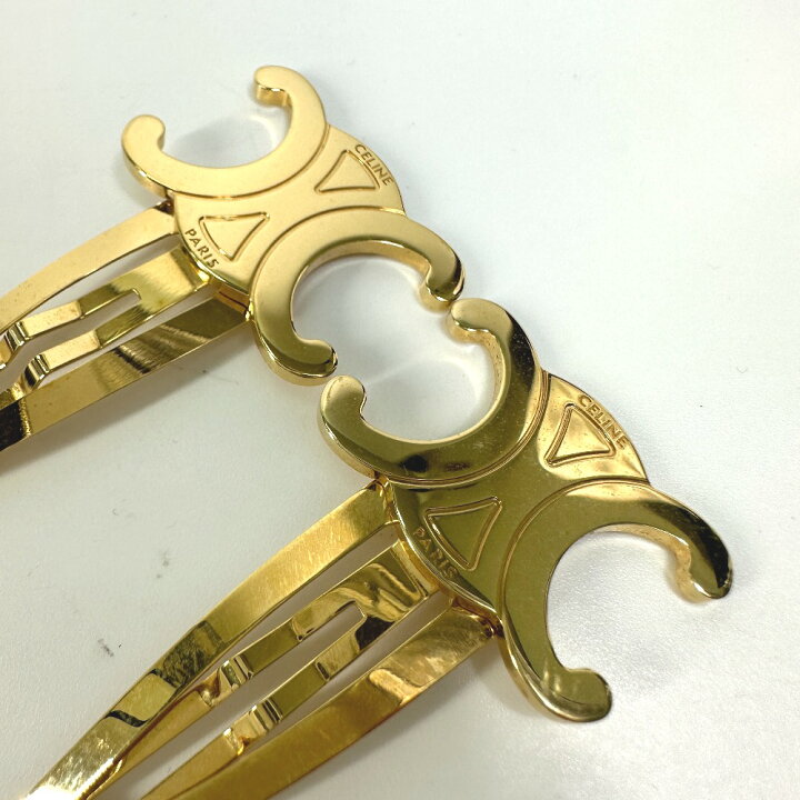 楽天市場】CELINE セリーヌ トリオンフ スナップ ヘアクリップ ヘア  