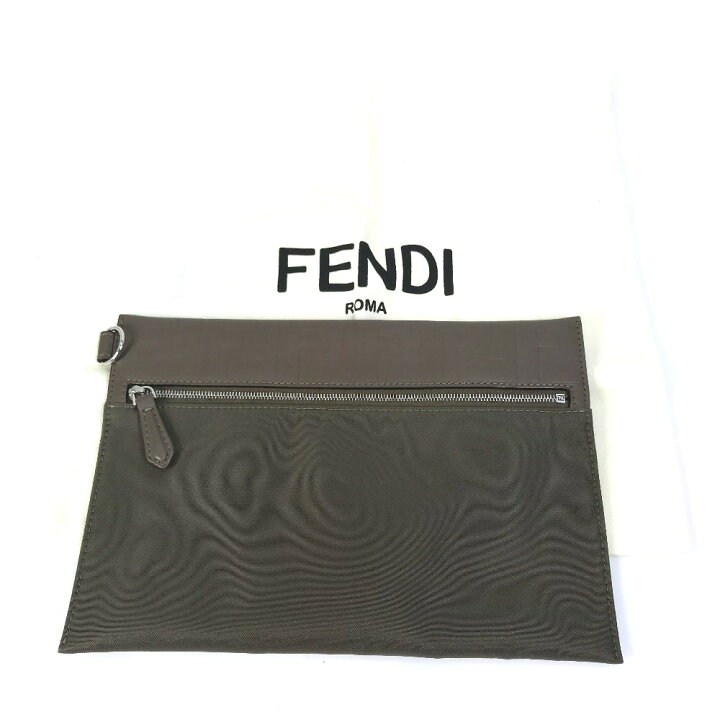 楽天市場】FENDI フェンディ 7N0108 ズッカ クラッチバッグ ポーチ  