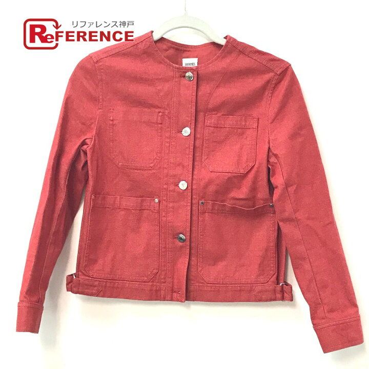 エルメス レザージャケット 赤 セリエ #36 【新品同様】 HERMES  