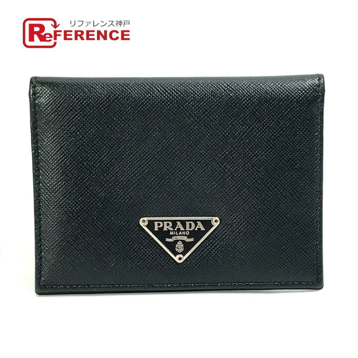 楽天市場】PRADA プラダ トライアングルロゴ カードケース 二つ折り 