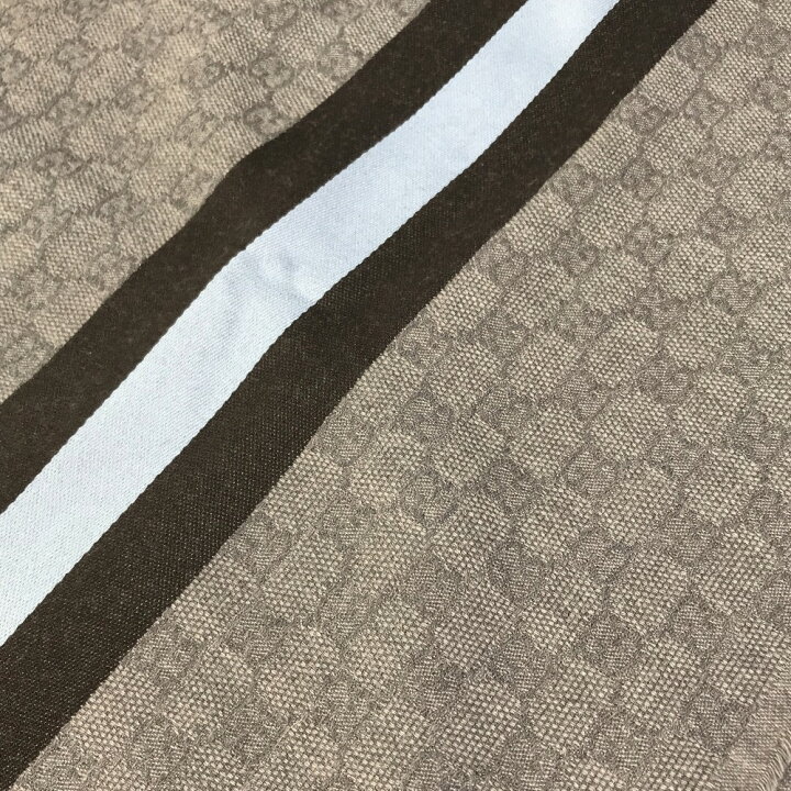 楽天市場】GUCCI グッチ 542984 GG フリンジ マフラー ウール /シルク  