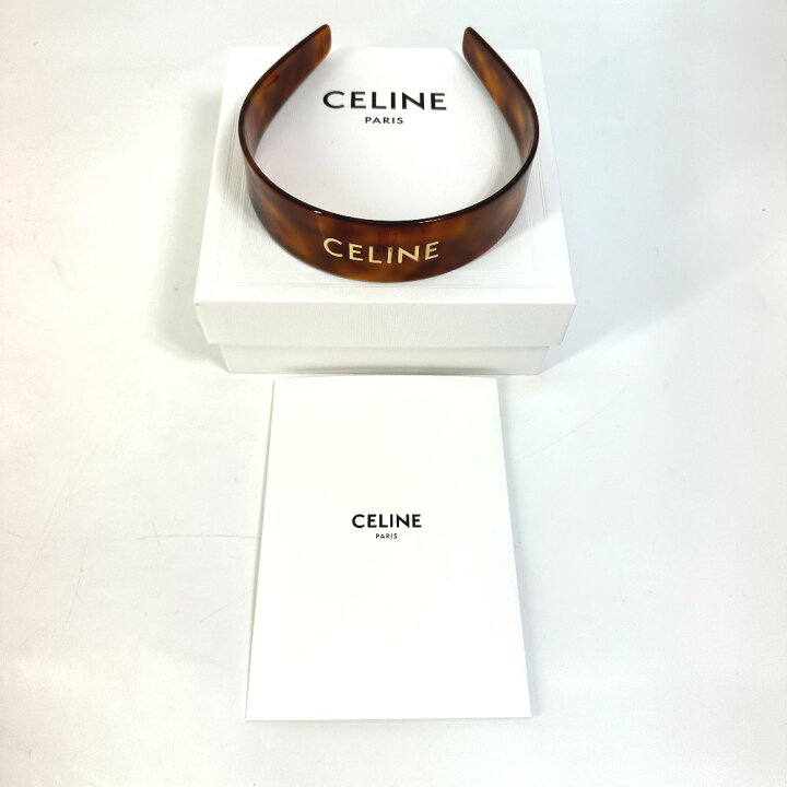 楽天市場】CELINE セリーヌ 46Y376CEA ロゴ ヘッドバンド ヘアバンド 
