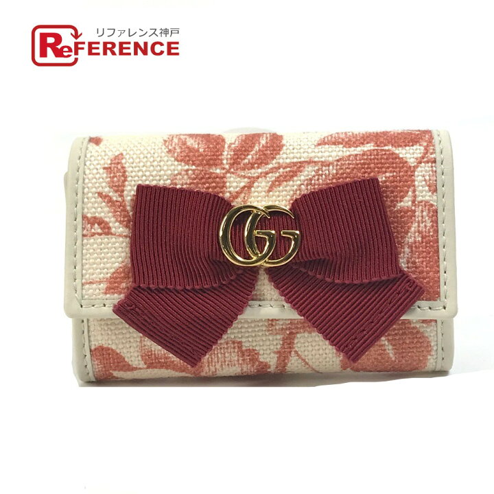 楽天市場】GUCCI グッチ 435818 リボン ハーバリウム 6連 三つ折り  