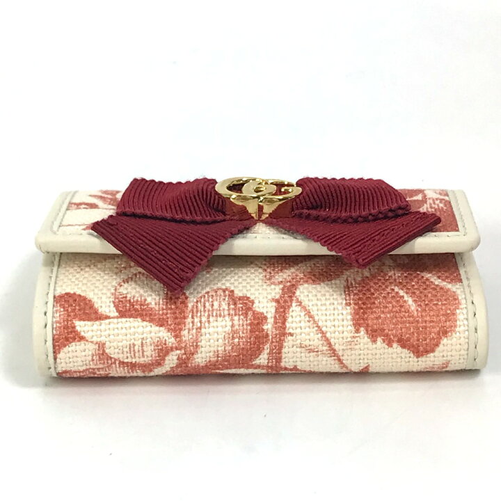 楽天市場】GUCCI グッチ 435818 リボン ハーバリウム 6連 三つ折り 