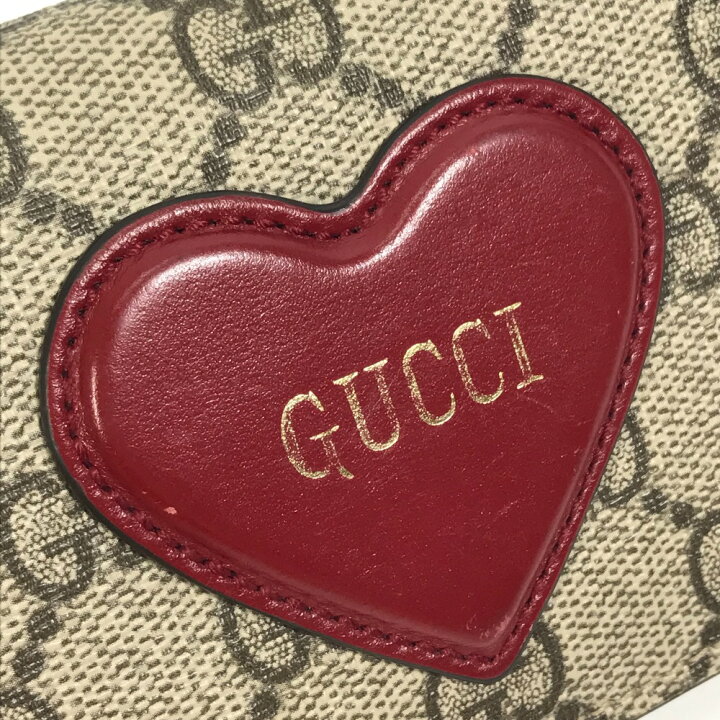 楽天市場】GUCCI グッチ 648848 GG ハートモチーフ 財布 2つ折り財布 