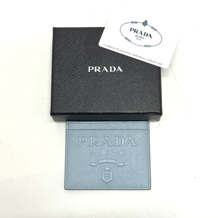 楽天市場】PRADA プラダ 1MC025 エンボスロゴ パスケース 名刺入れ  
