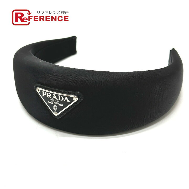 楽天市場】PRADA プラダ トライアングルロゴ ヘアアクセサリー ヘア  