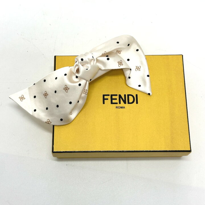 楽天市場】FENDI フェンディ 水玉 ドット ロゴ りぼん リボン ヘア 