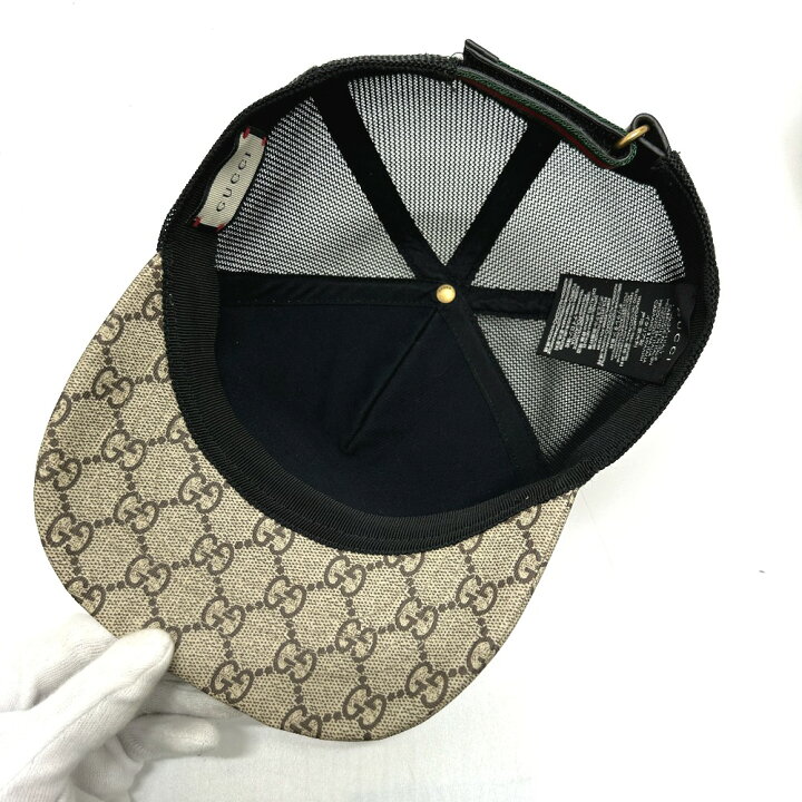 楽天市場】GUCCI グッチ 426887 GGスプリーム スネーク プリント 帽子 