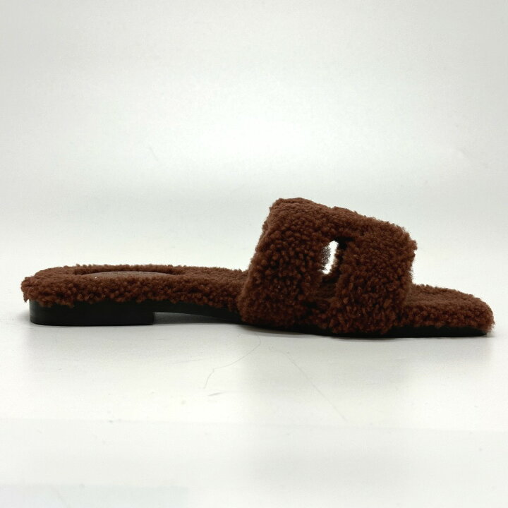 楽天市場】HERMES エルメス オラン フラット サンダル シープスキン  