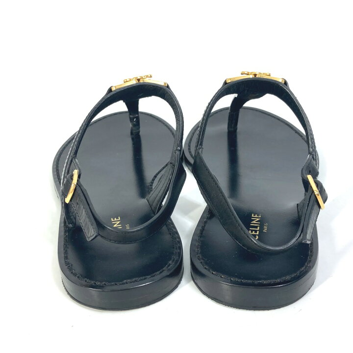 楽天市場】CELINE セリーヌ 33310 トリオンフ トングサンダル フラット 