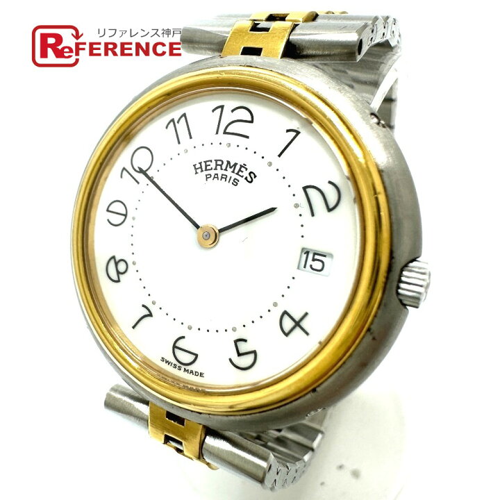 楽天市場】HERMES エルメス プロフィール クォーツ デイト 腕時計 SS  