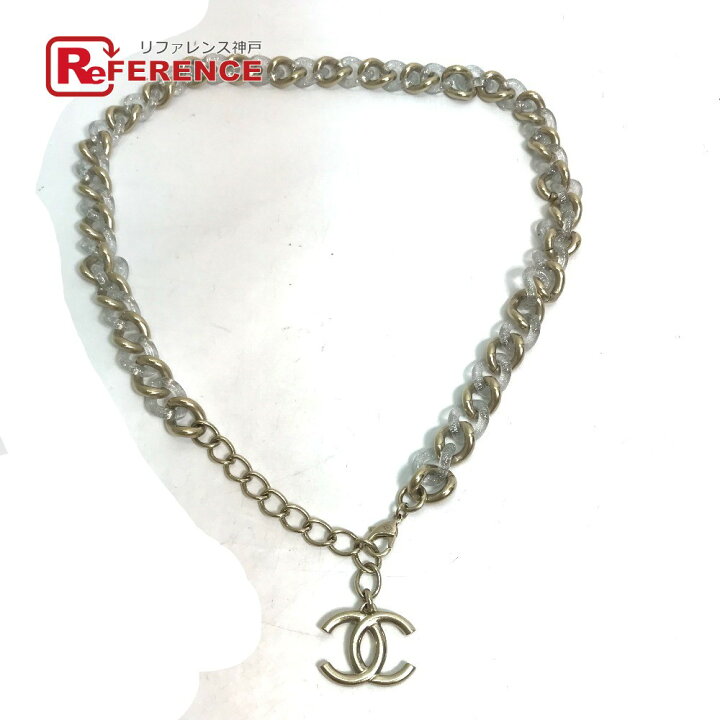 楽天市場】CHANEL シャネル 17K CC ココマーク チェーン ラメ ベルト  