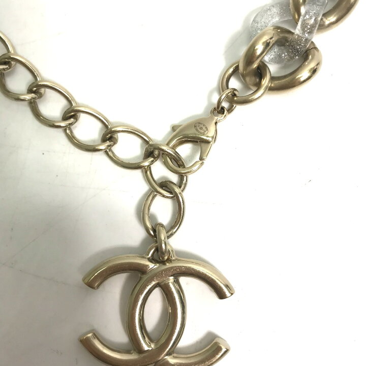 楽天市場】CHANEL シャネル 17K CC ココマーク チェーン ラメ ベルト  