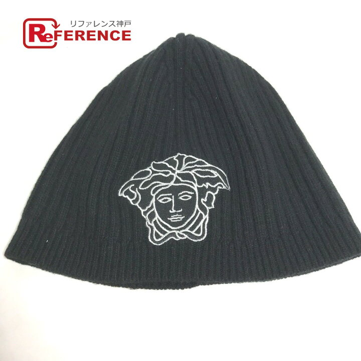 楽天市場】VERSACE ヴェルサーチ メデューサ ビーニー 帽子 ニット帽 
