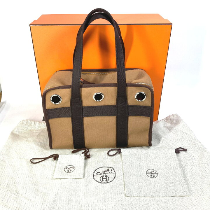 楽天市場】HERMES エルメス H800639EK01 ペット 犬 トートバッグ 5キロ  
