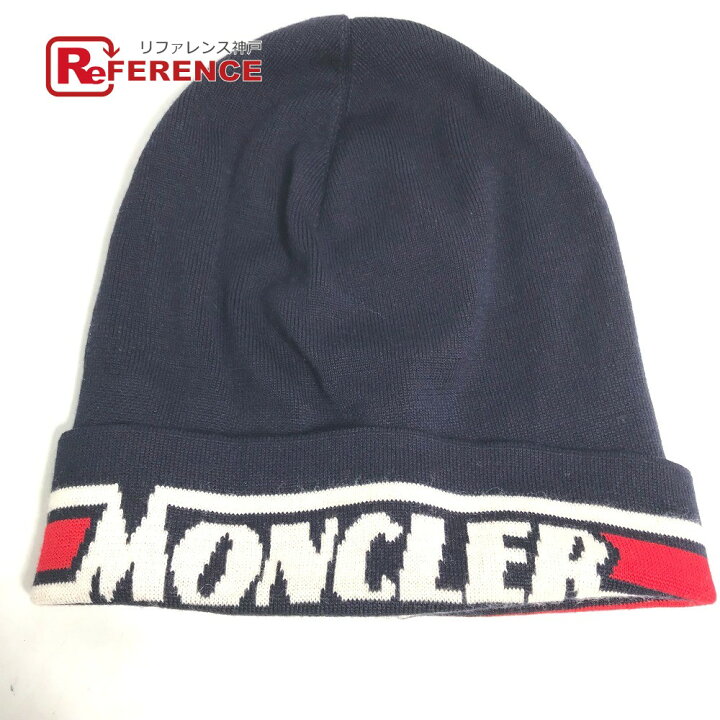 楽天市場】MONCLER モンクレール ロゴ ビーニー 帽子 ニット帽 ニット 