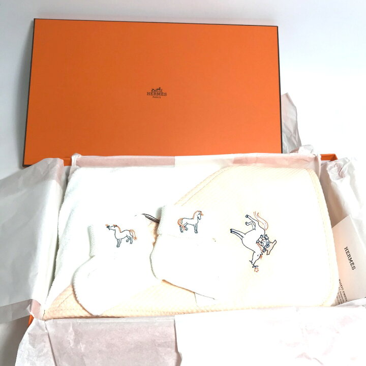 楽天市場】HERMES エルメス ベビー 赤ちゃん バスラップ 《カブリオル  