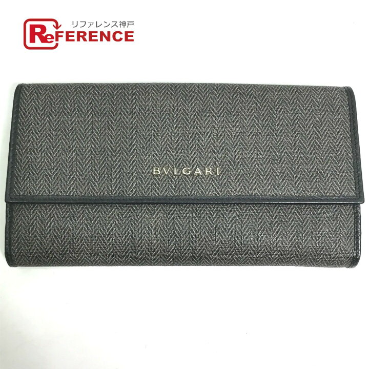 楽天市場】BVLGARI ブルガリ 33385 Wホック ロゴ 長財布 PVC/レザー  