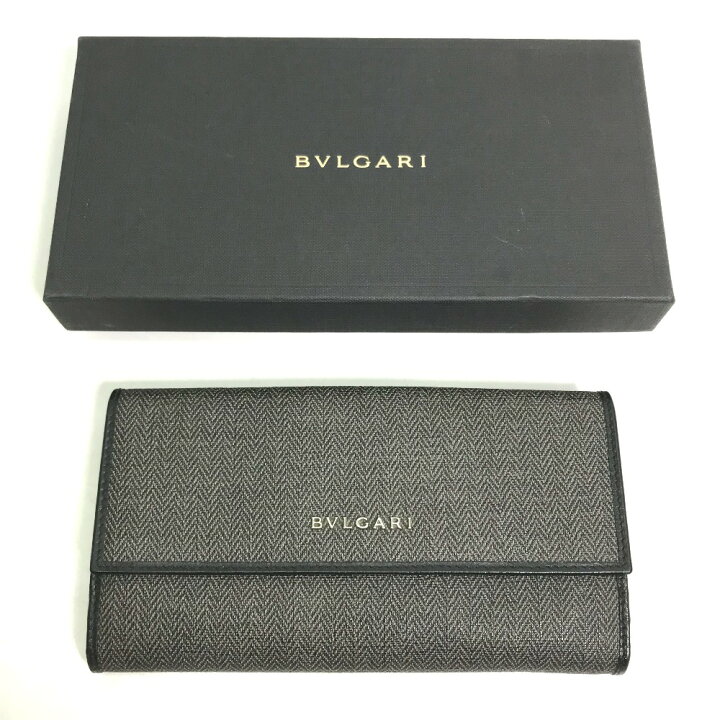 楽天市場】BVLGARI ブルガリ 33385 Wホック ロゴ 長財布 PVC/レザー 