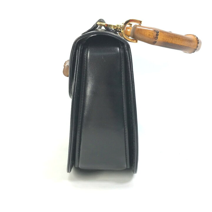 楽天市場】GUCCI グッチ 000・1951 ターンロック オールドグッチ バンブー トップハンドル カバン ハンドバッグ レザー /バンブー  レディース ブラック 【中古】 : ブランドショップ リファレンス 極 美品 オールドグッチ バンブー クロコ レザー ターンロック ハンドバッグ