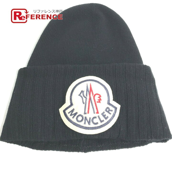 楽天市場】MONCLER モンクレール ビッグワッペン ロゴ ビーニー 帽子  
