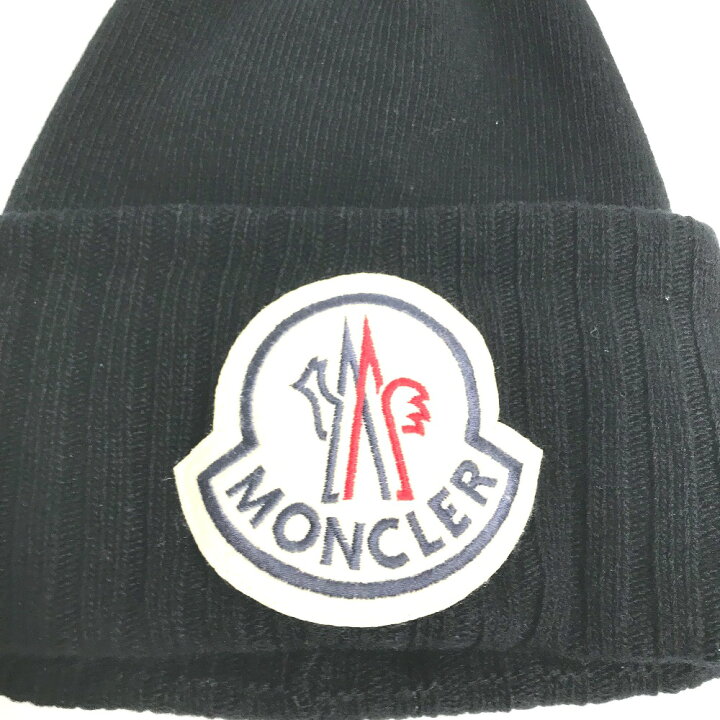 楽天市場】MONCLER モンクレール ビッグワッペン ロゴ ビーニー 帽子 