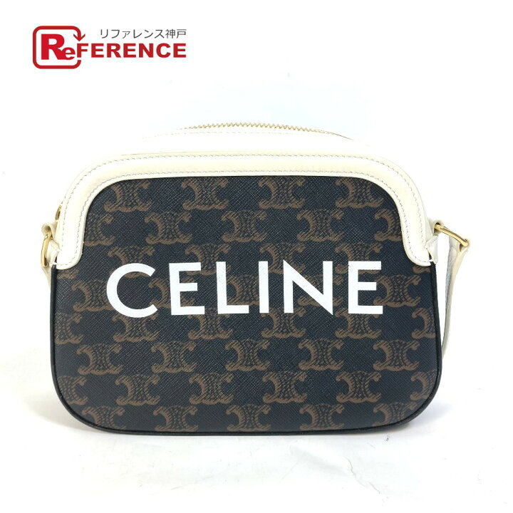 楽天市場】CELINE セリーヌ トリオンフ ロゴ 斜め掛け ポシェット  