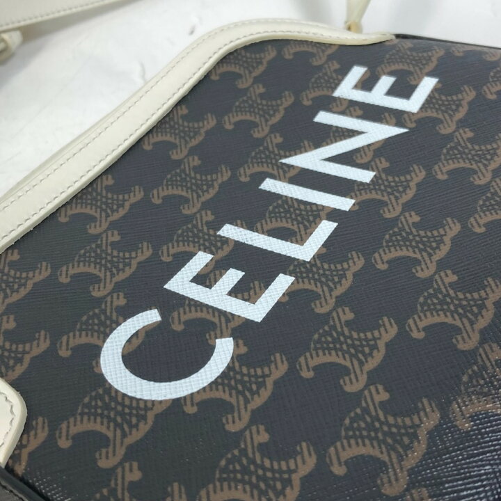 楽天市場】CELINE セリーヌ トリオンフ ロゴ 斜め掛け ポシェット  