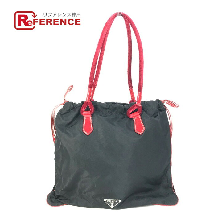 楽天市場】PRADA プラダ バイカラー ロゴ 巾着 トライアングルロゴ  