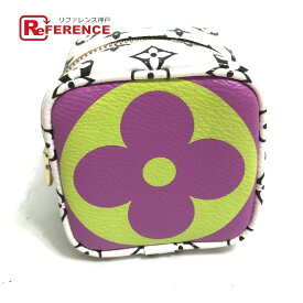 LOUIS VUITTON ルイヴィトン M67669 モノグラム ジャイアント ポルトモネ キューブ ポーチ キャンバス レディース イエロー 【中古】