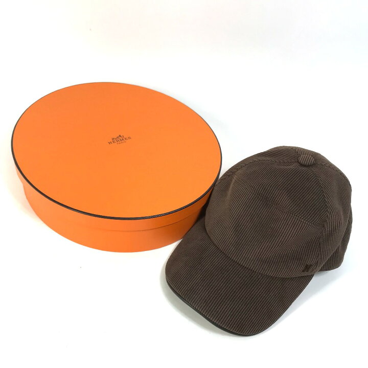 楽天市場】HERMES エルメス 072022N Hロゴ コーデュロイ 帽子 キャップ  