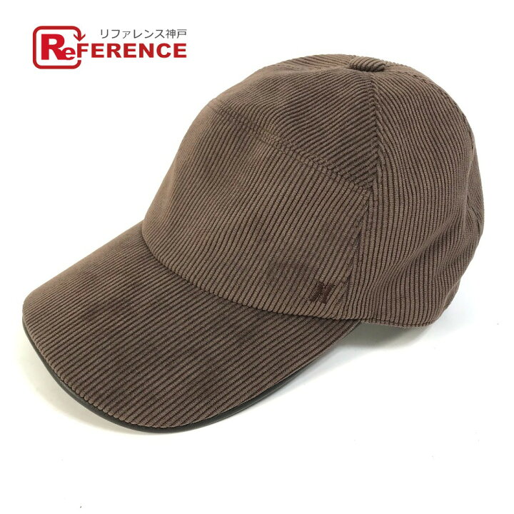 楽天市場】HERMES エルメス 072022N Hロゴ コーデュロイ 帽子 キャップ  