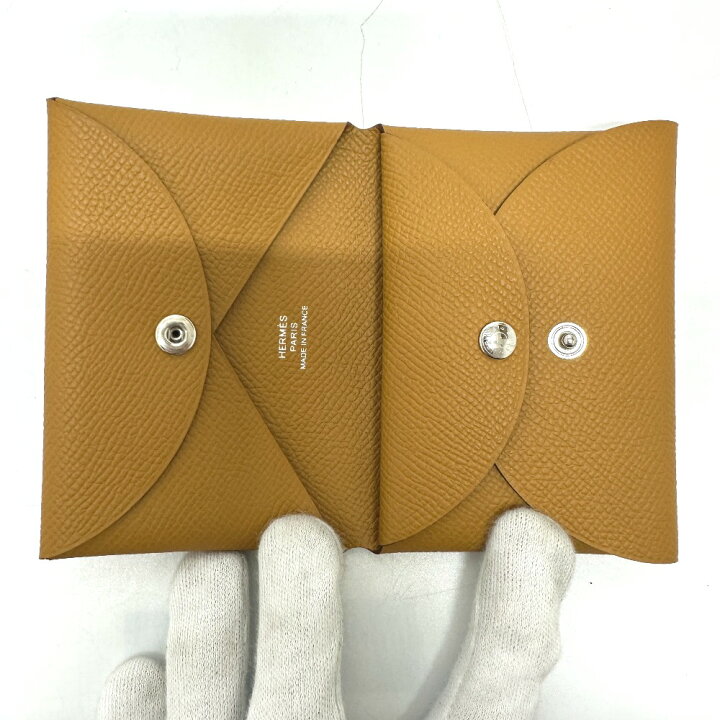 楽天市場】HERMES エルメス カルヴィ デュオ 名刺入れ 二つ折り 財布 